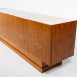 Mid-Century Modern Sideboard, Wood and Travertine, 1970s