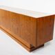 Mid-Century Modern Sideboard, Wood and Travertine, 1970s