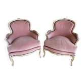 Pair of Louis XV bergère armchairs