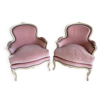 Pair of Louis XV bergère armchairs