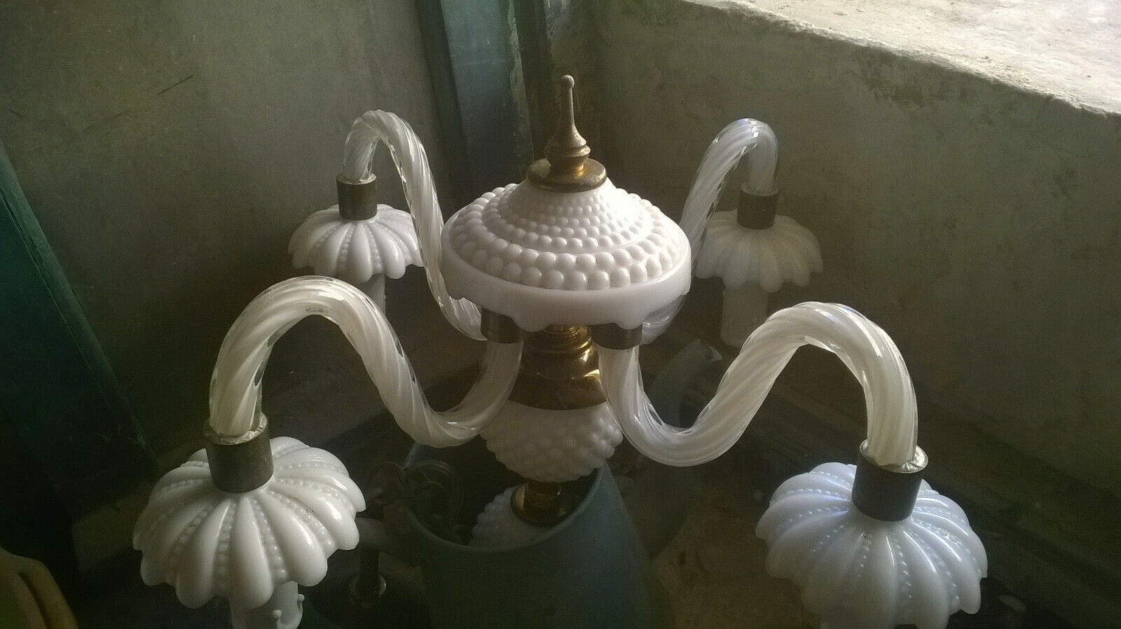 Vintage opaline chandelier