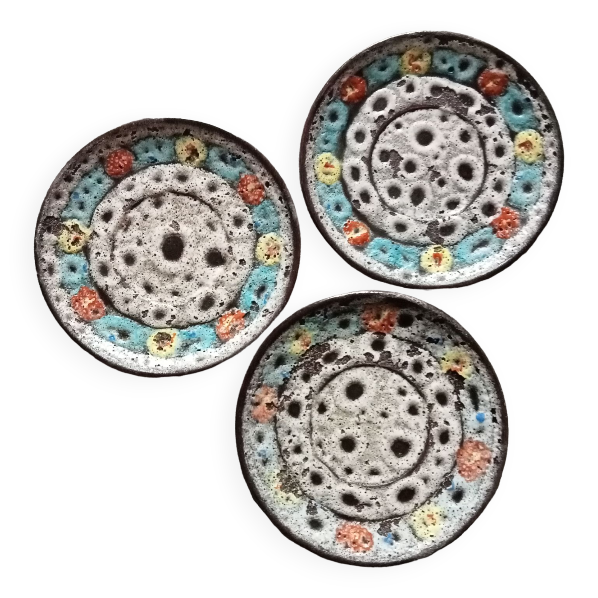 Vallauris ceramic saucers