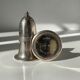 English silver-plated salt and pepper shakers by Broderick Bros Ltd for the Jury’s Hotel in Dublin