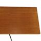 Vintage Coffee Table Side Table Wooden Top Chrome Wheels 90cm