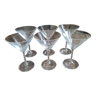 Lot de 6 coupes à champagne forme cocktail en cristalin