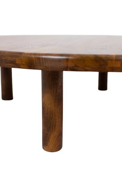 Pierre Chapo. Table basse en orme massif blond. Années 1970.