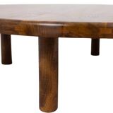 Pierre Chapo. Coffee table in solid blond elm. 1970s.