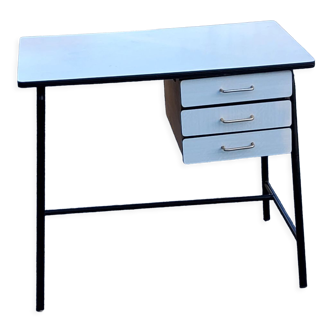 Office of 50/60s in formica base tubes black metal 3 drawers