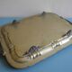 Ancien plateau thé métal argenté doré gilded silver-plated metal tea tray