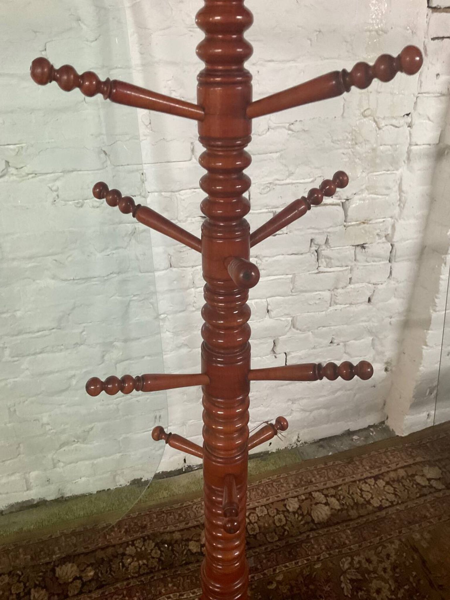 Scandinavian wooden coat rack from the 60s