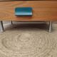 Table de chevet / Meuble d'appoint vert canard et bois – Style Scandinave