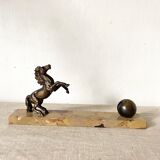 Marble bookend, horse décor