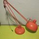 Vintage industrial red metal floor lamp, 1980s