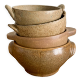 4 stoneware bowls
