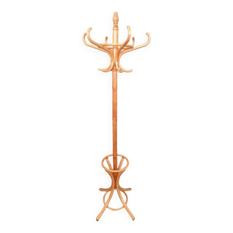 Perroquet porte-manteau rotin
