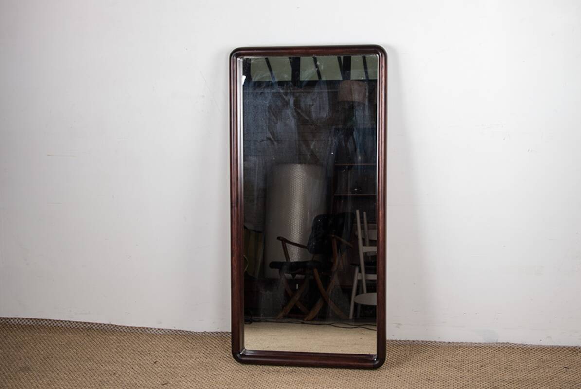 Grand miroir Danois Vintage en Palissandre modèle 206 par Aksel Kjersgaard.