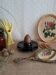 Lot de 2 coquetiers noirs octogonaux
