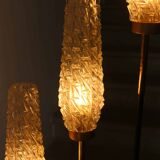 Vintage 3-light floor lamp, Arlus style, Art Deco spirit, 1950s.