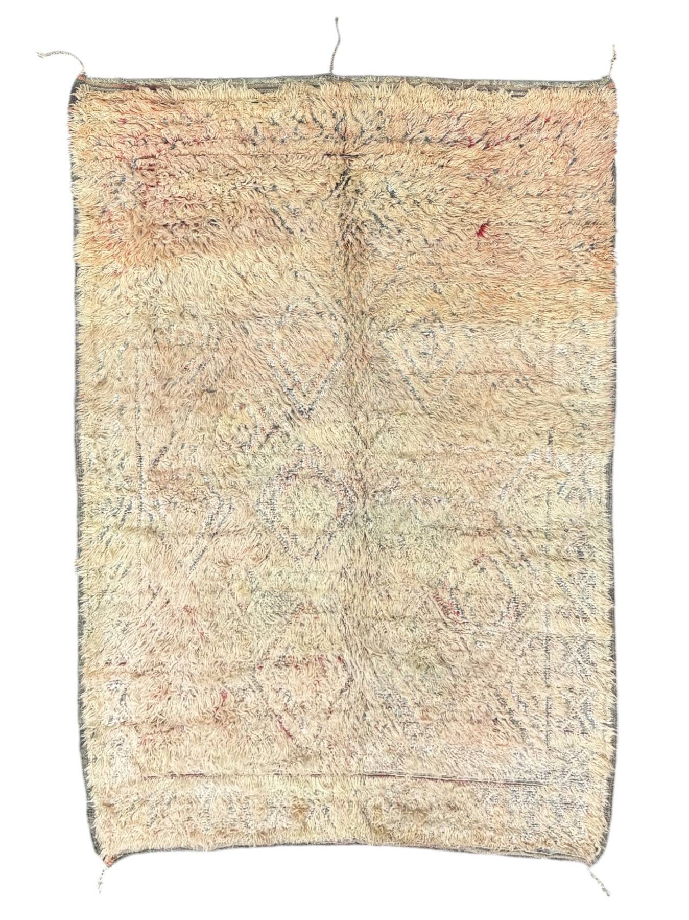 Vintage Moroccan Shaggy Rug from the Haouz region 1970