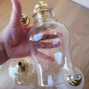 Lot de 7 suspensions globes vintage en verre