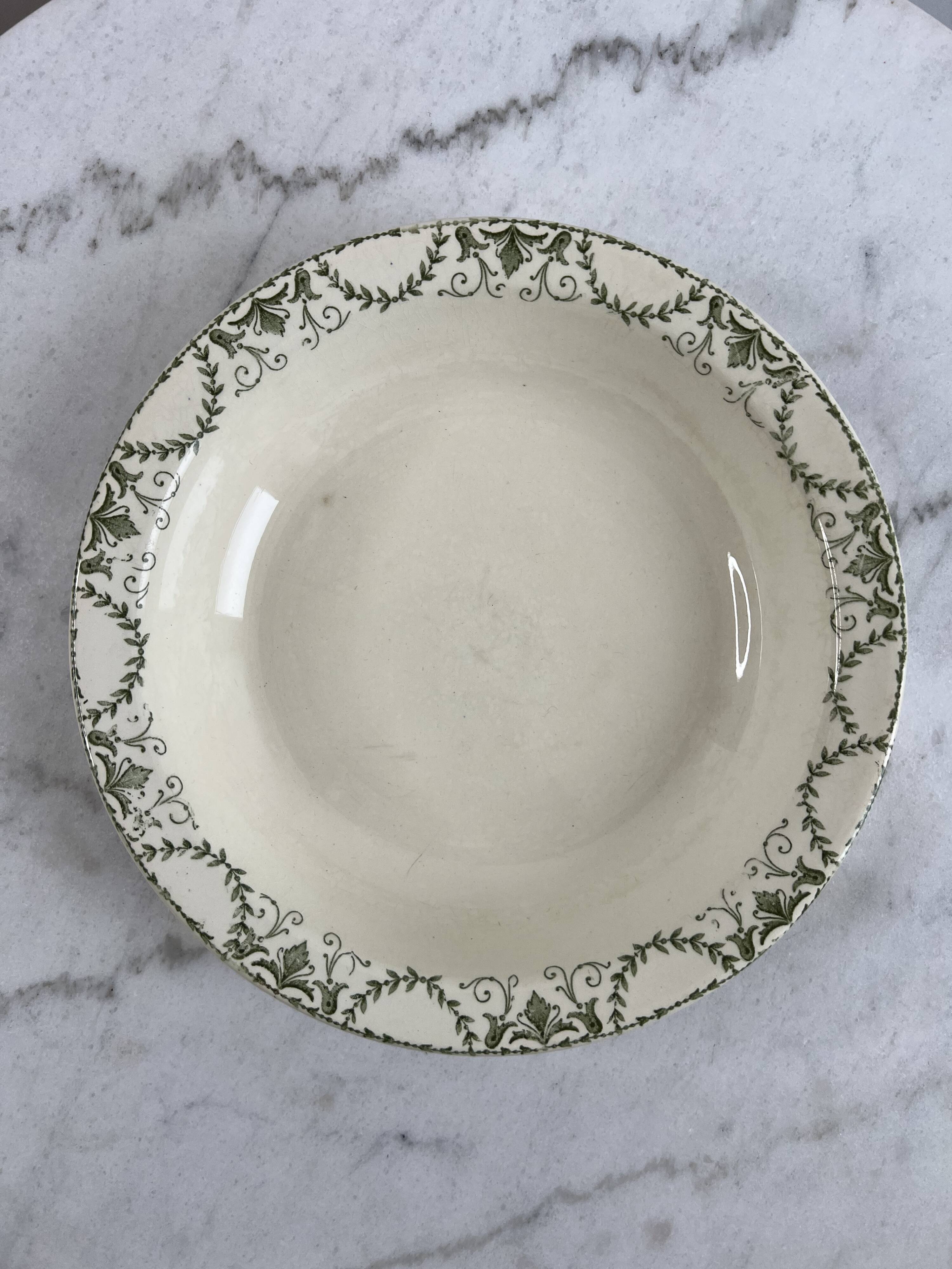 Iron earth large dish Sarreguemines Thérèse