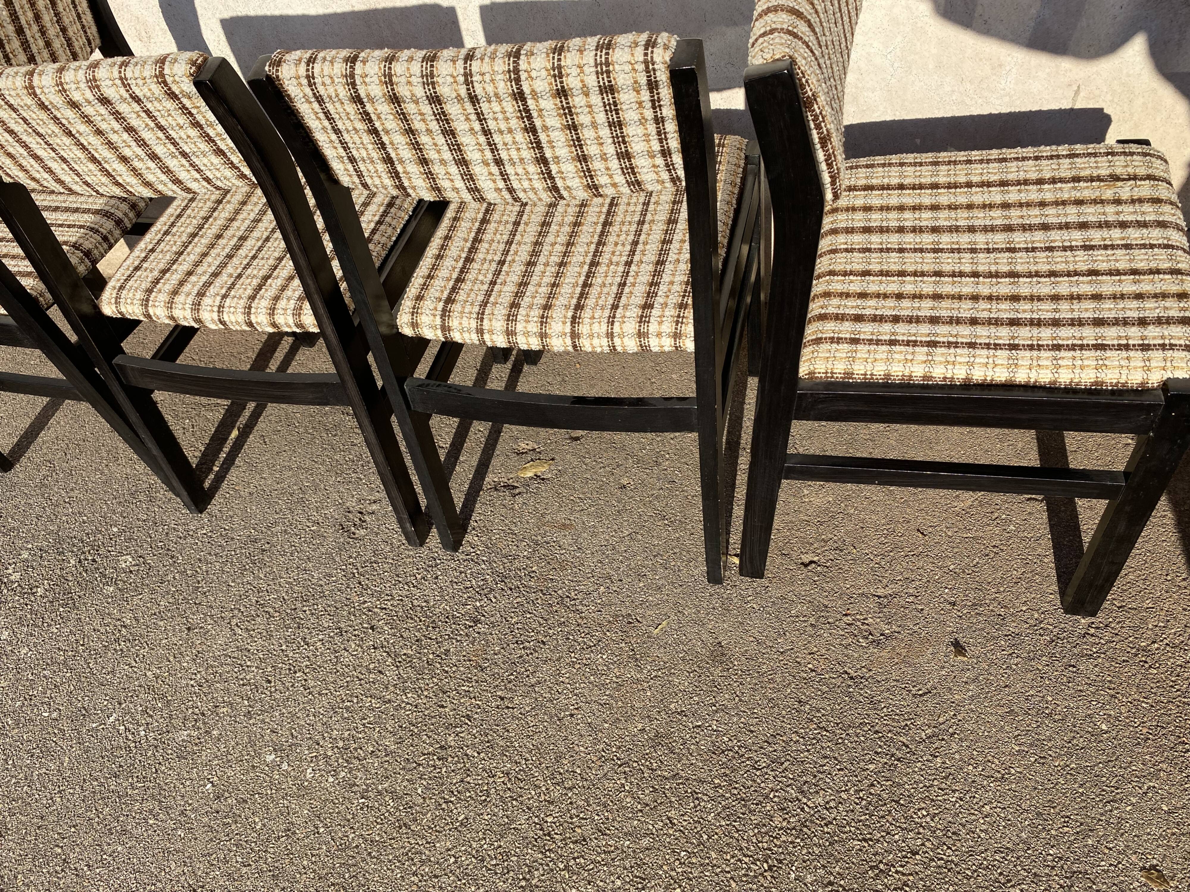 Set of 4 mobelstoff fabric chairs