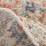 Tapis turc vintage shabby chic rouge pâle et bleu 5x9, 151x259 cm SK5619