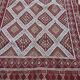 Brown margoum rug hand-woven in natural wool