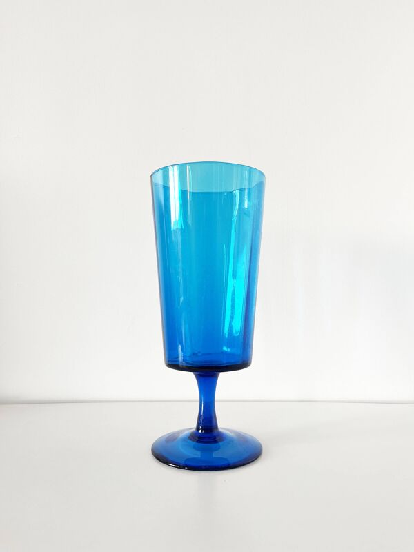 Vase sur pied bleu - Italie Empoli 1960