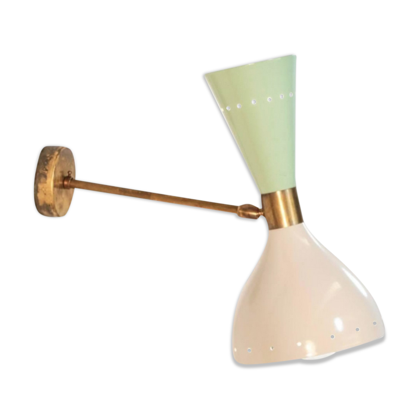 Wall lamp moonlight green sage & white