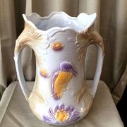 Slurry vase of salins les bains modele 7510 with a decor of kingfisher