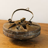 Lampion in natural cotton and metal