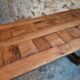 French farmhouse table in oak – 1950-1970 – Top made of solid blocks