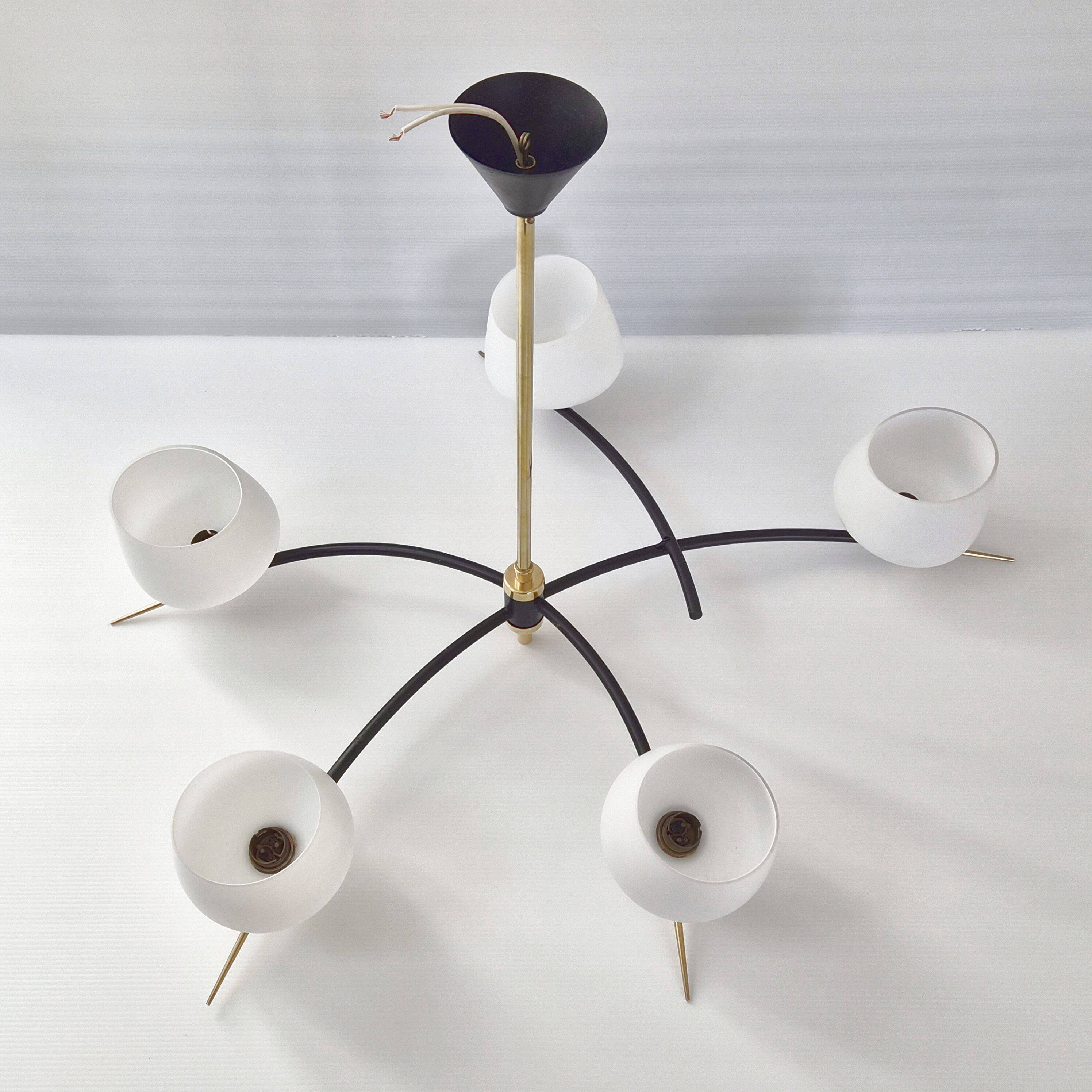 Arlus 1950 vintage pendant light