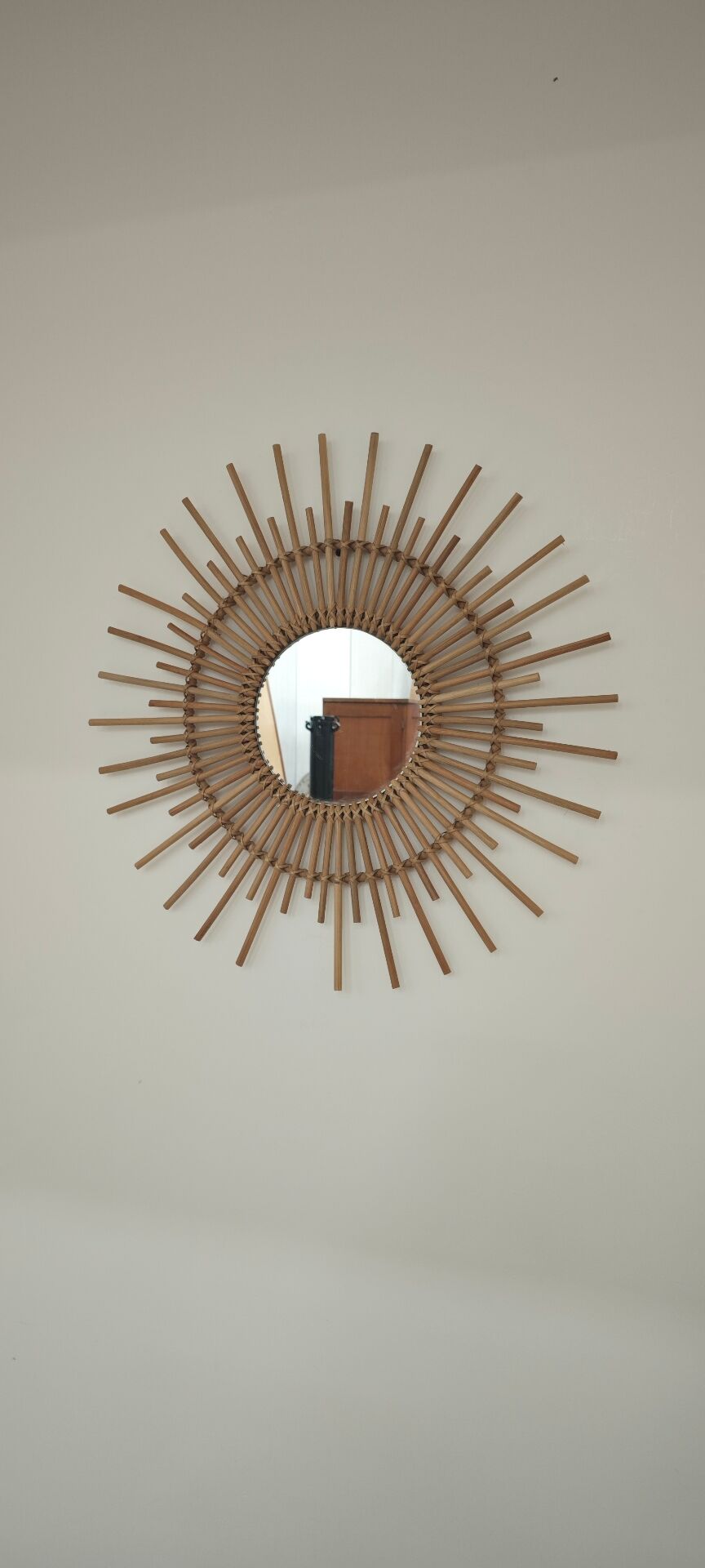 Rattan sun mirror 1970
