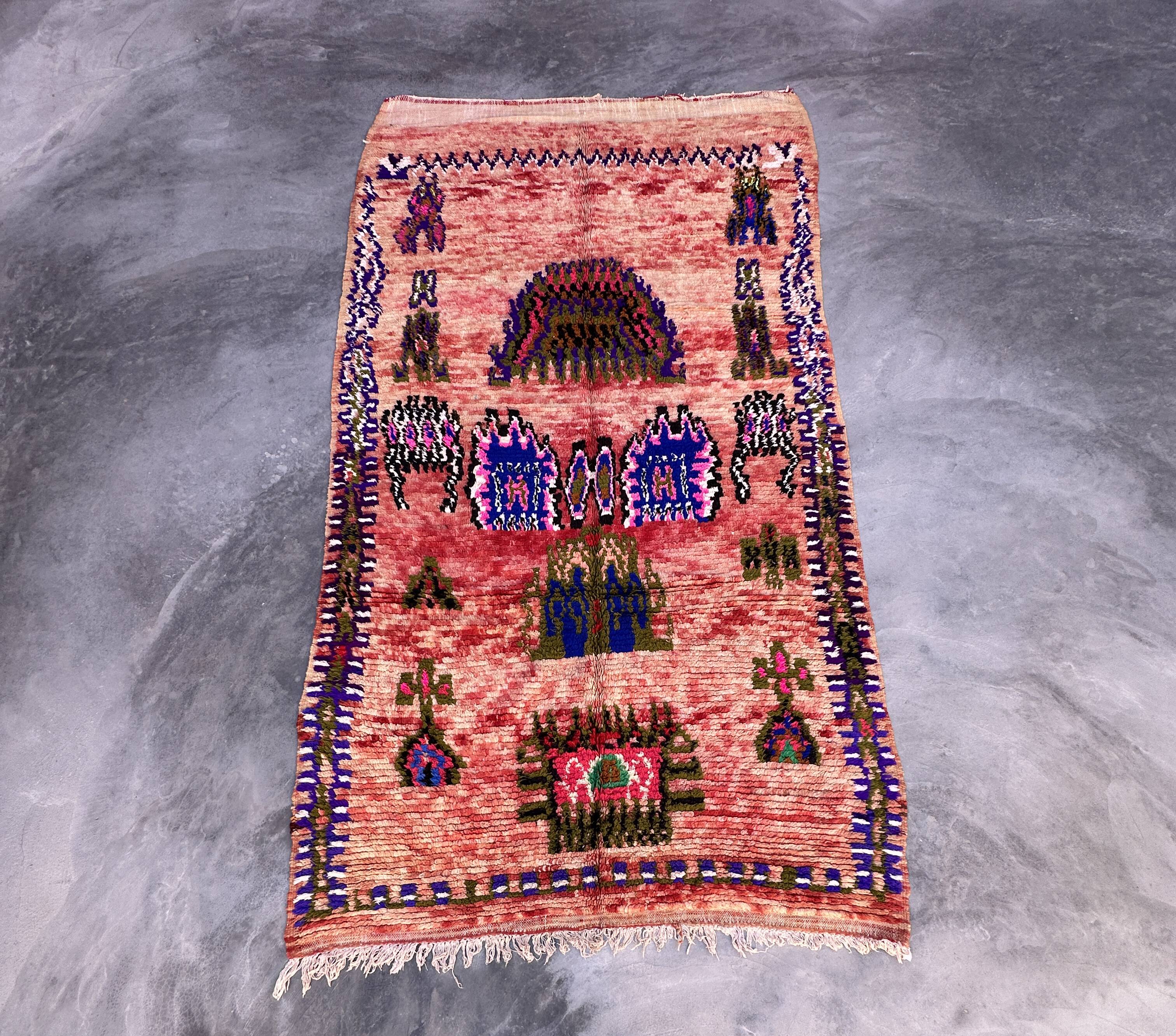 Colorful boujad Moroccan rug - 288 x 166 cm