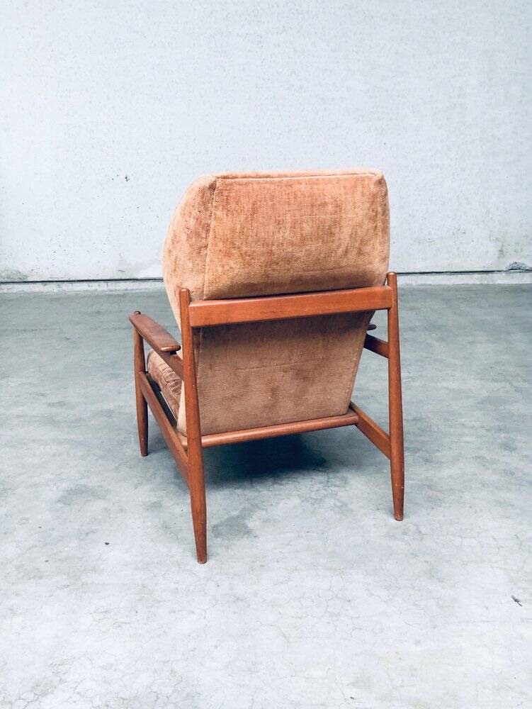 Set of Mid-Century Scandinavian Wingback Armchairs, Denmark, 1960s