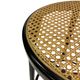 Set of four vintage bar stool - webbing and wood, 1980s Italian design