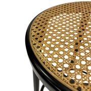 Set of four vintage bar stool - webbing and wood, 1980s Italian design