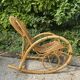 Fauteuil rocking chair en bambou vintage 1970