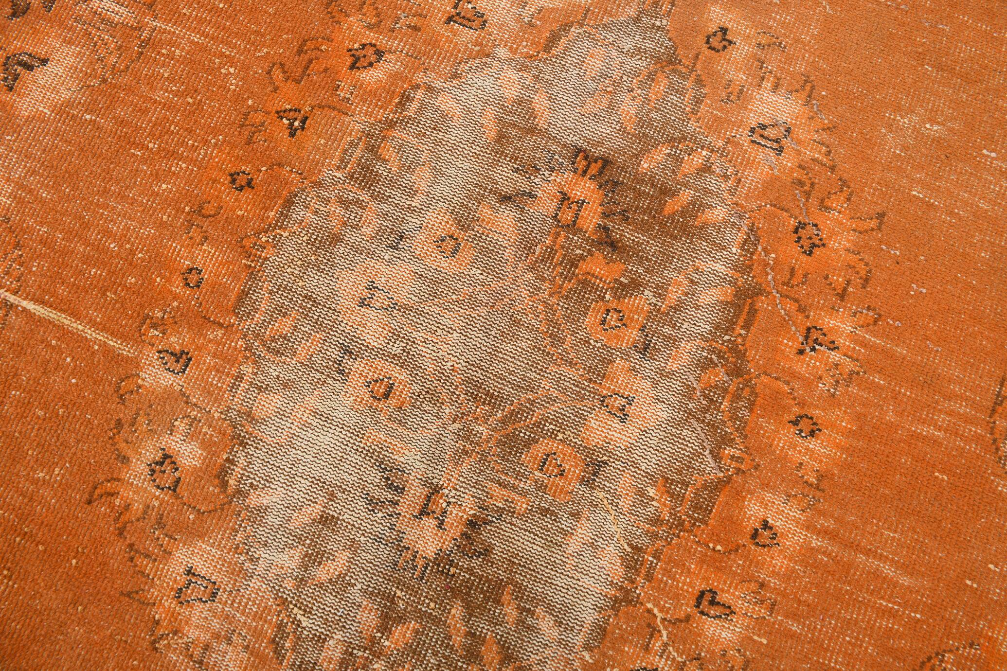 Orange wool turkish rug 299x178cm
