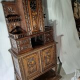 Furniture 2 Breton bodies in oak wood carved with characters