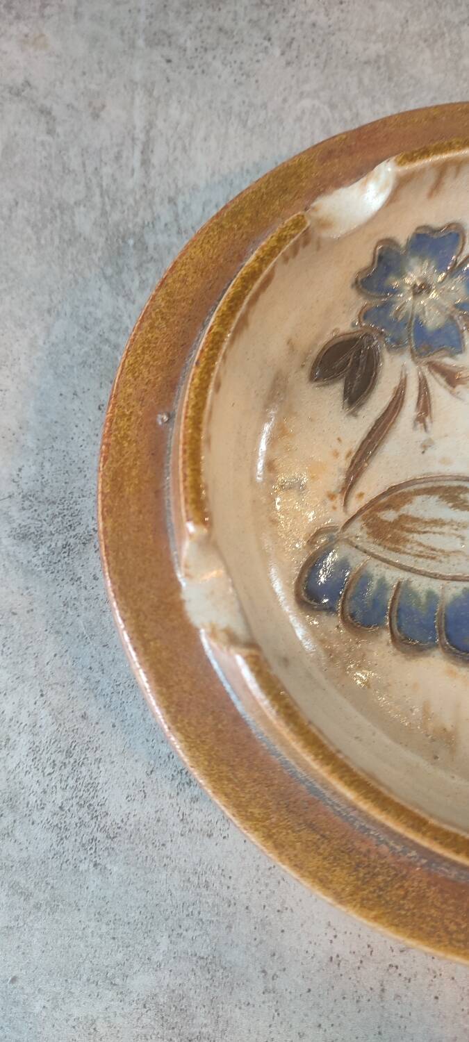 Child's plate signed Dubois stoneware from Bouffioulx