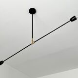 Porcelain lamp and articulable metal