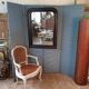 Miroir Louis Philippe noir et doré 99X72