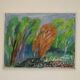 Huile sur toile suédoise "Arbres" par Hernek