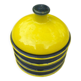 Yellow and navy jar