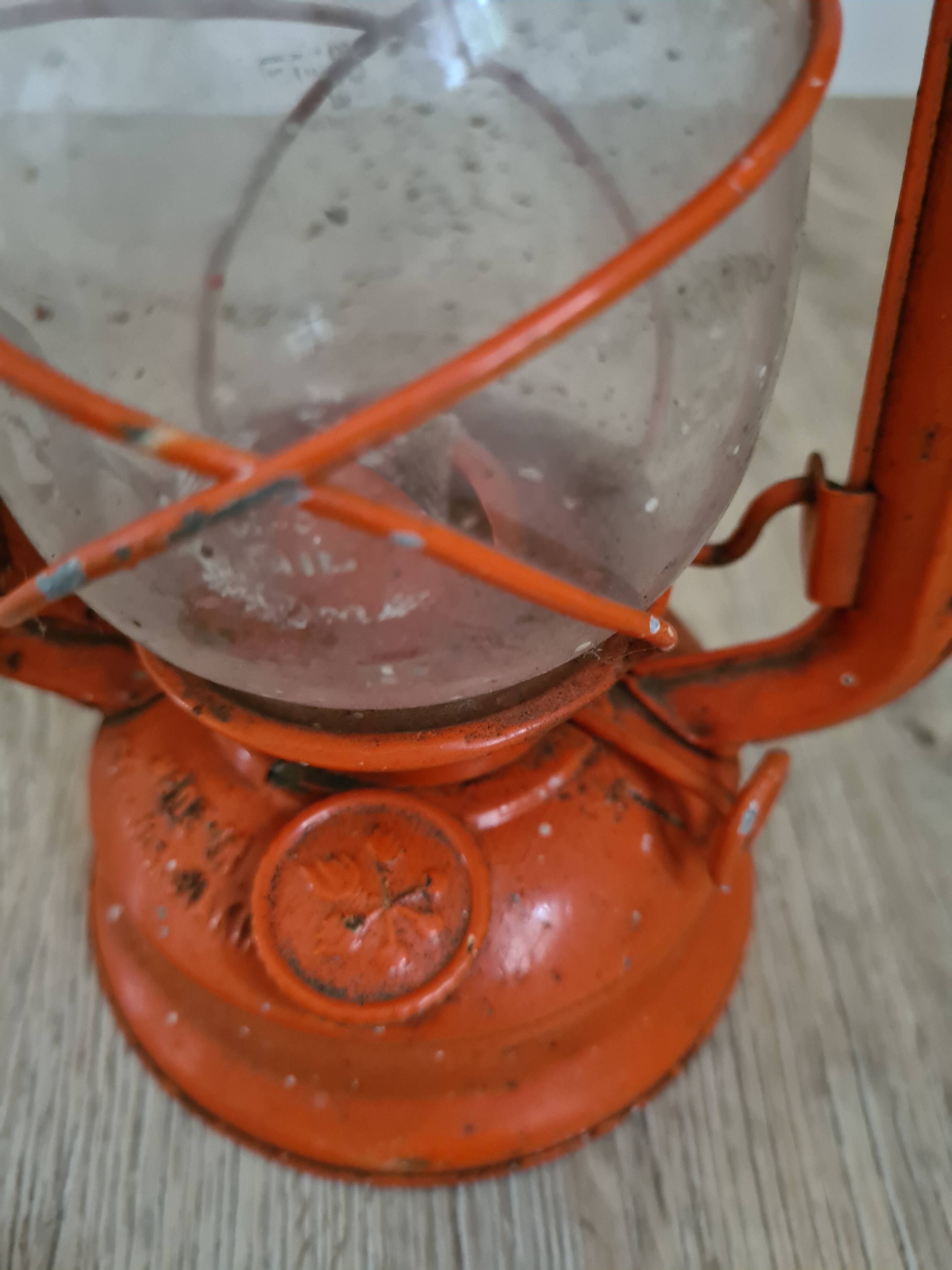 Old orange oil lamp vintage