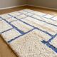 Traditional handmade pure wool Berber rug 2/3 m
