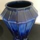 Old blue enamelled ceramic vase
